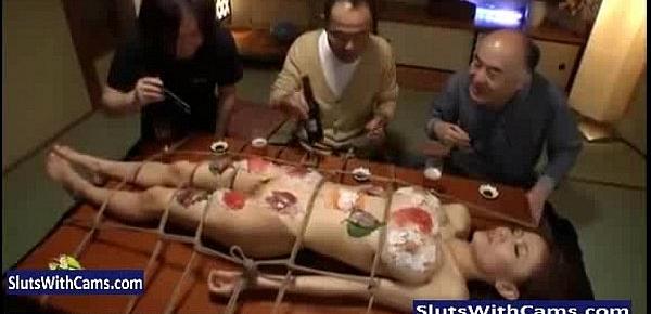  Human Sushi Table - Slutswithcams